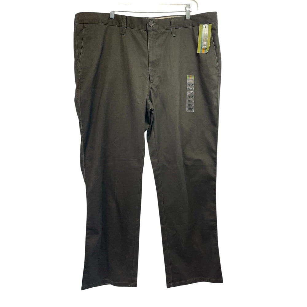 Life Khaki Haggar Pants 42x32 Dark Chocolate Flex‎ Wasitband Stretch (CC45) NWTs